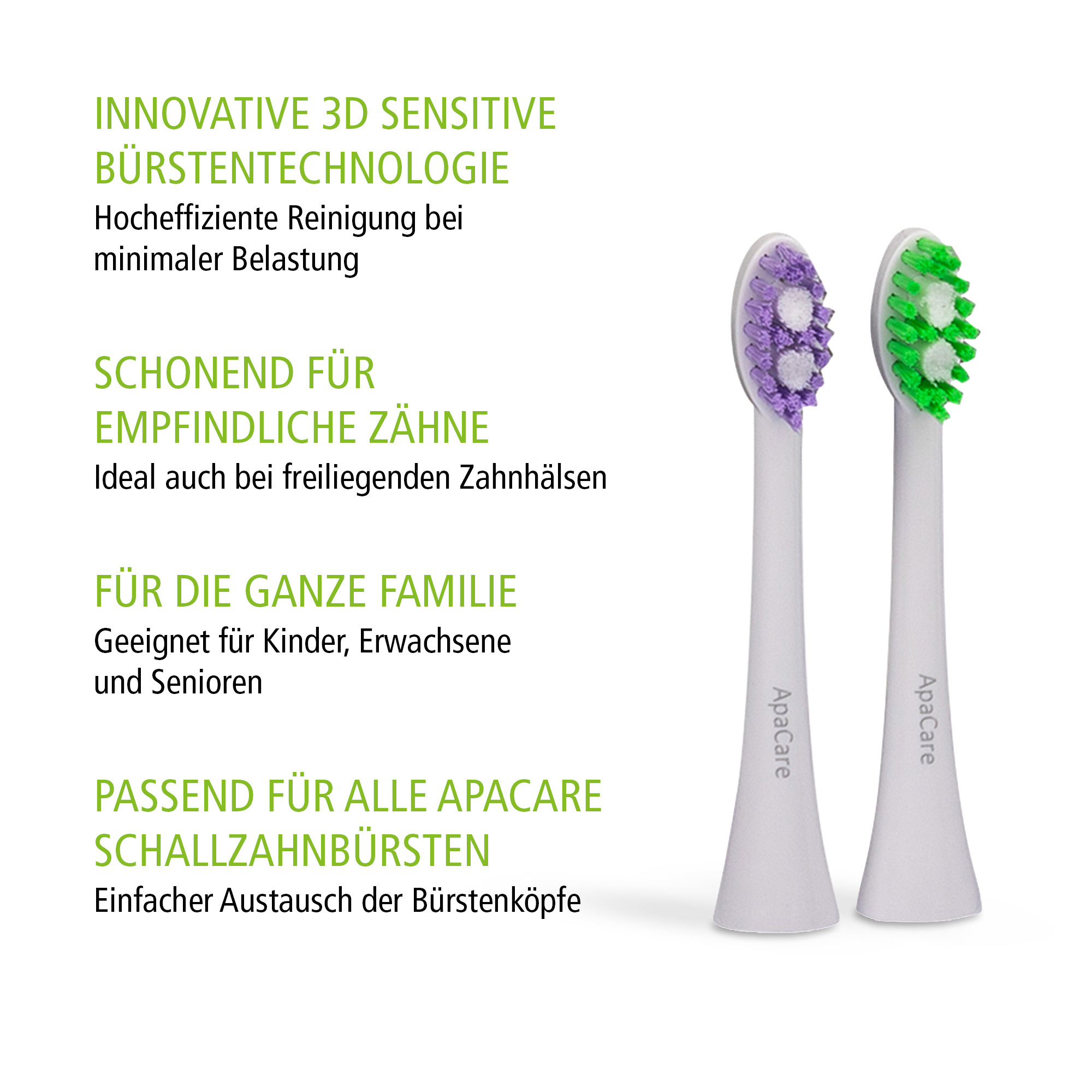 Têtes de brosse 3D Sensitive, lot de 2